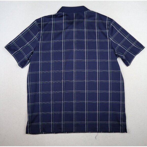 CROFT & BARROW - PERFORMANCE MEN'S BLUE PLAID SHORT SLEEVE POLO SHIRT - SIZE XL - Picture 7 of 7